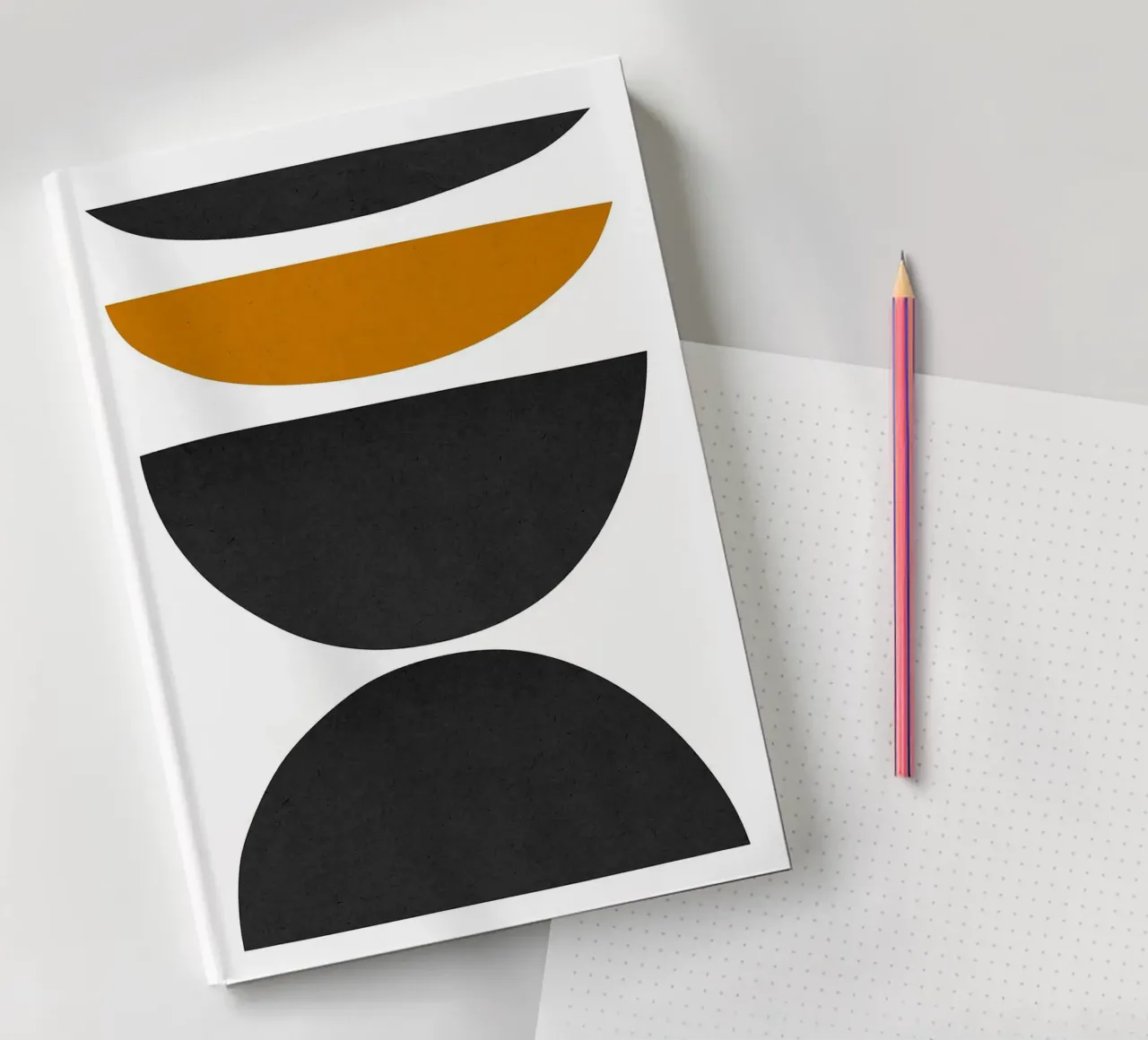 forme geometriche semicerchi diario da Purrfect Whiskers Art