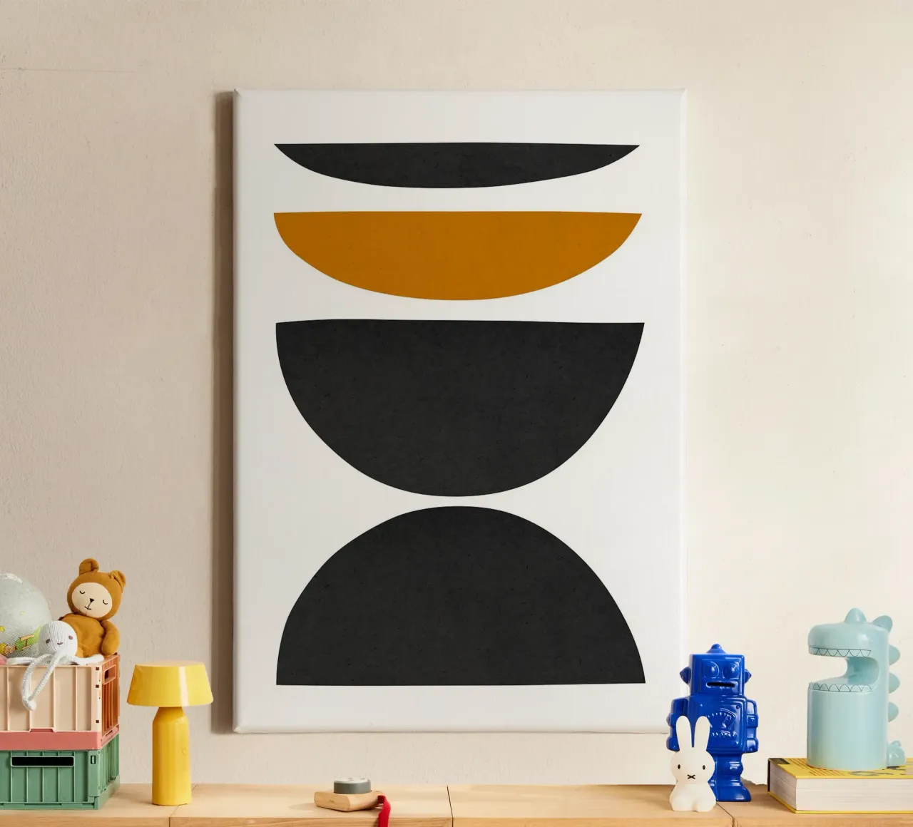 forme geometriche semicerchi tela da Purrfect Whiskers Art