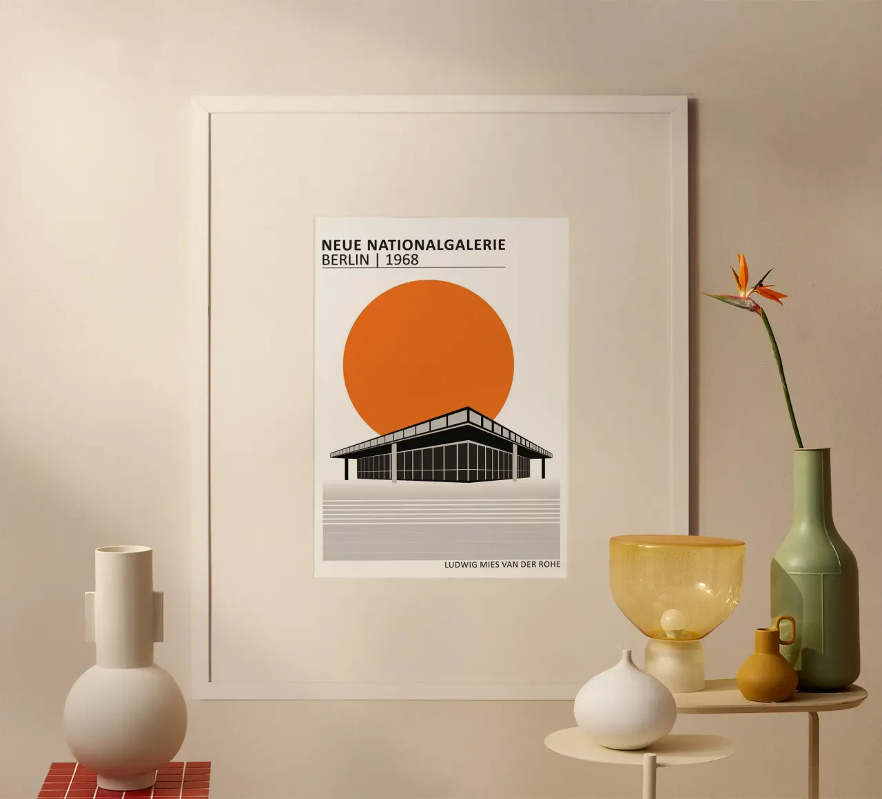 nuova galleria nazionale museo di berlino poster da Purrfect Whiskers Art
