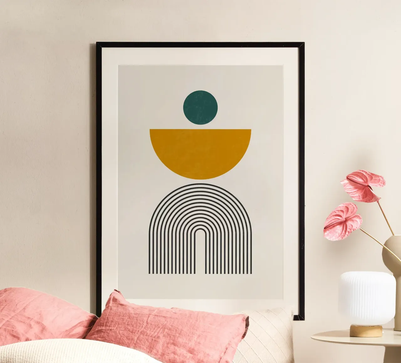 semicerchio cerchio linee d'arco poster da Purrfect Whiskers Art