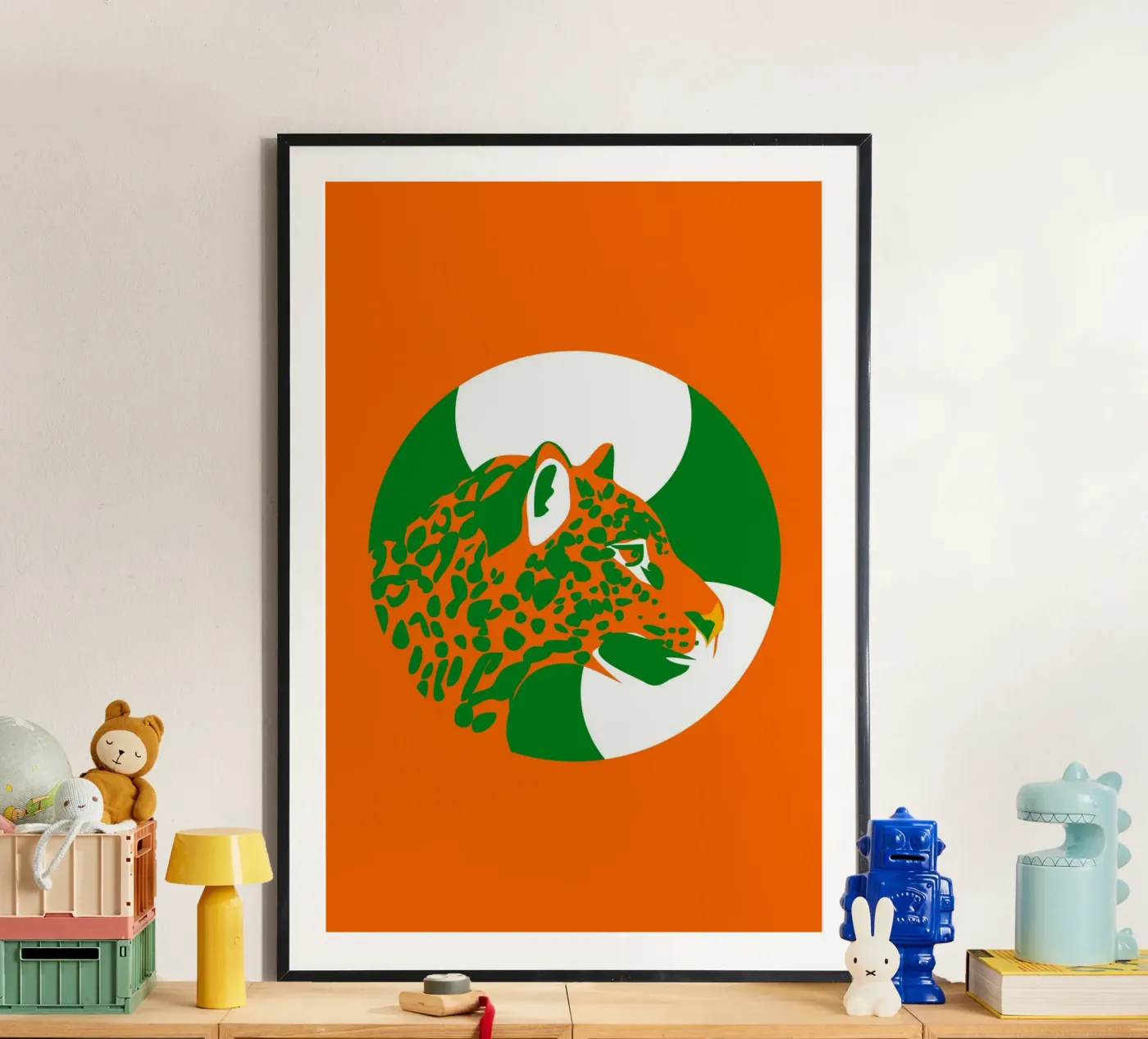 Jaguar Dot poster by Mariery Young