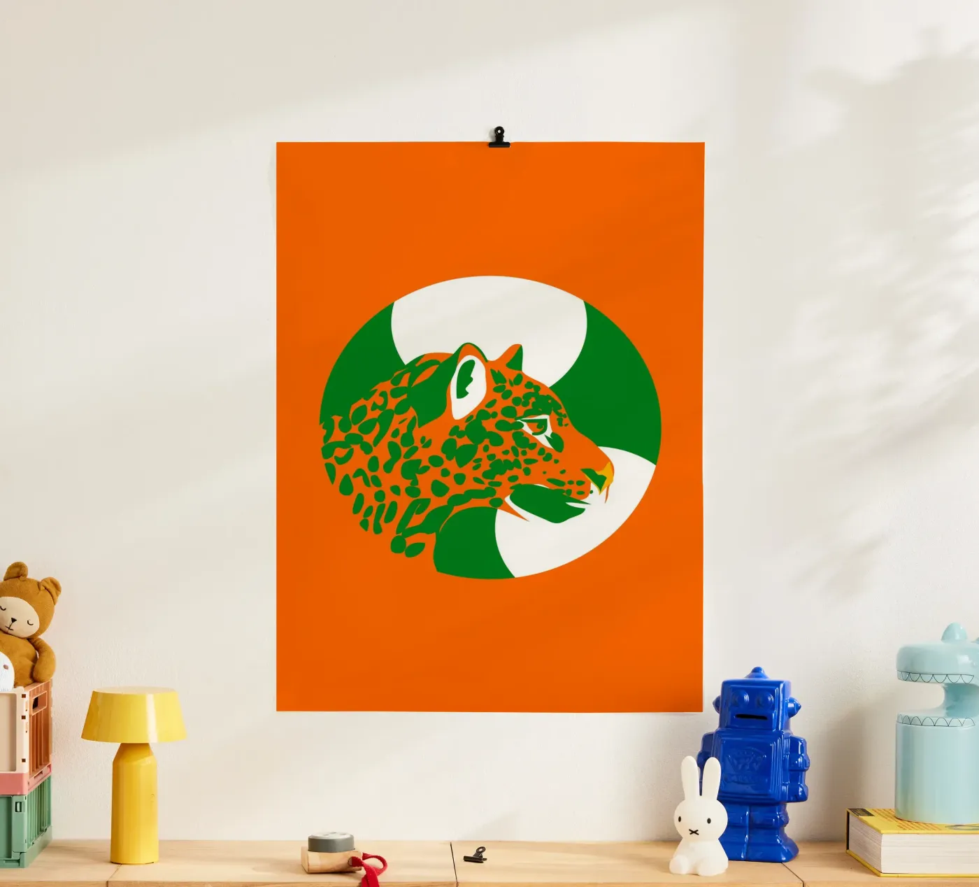 Jaguar Dot poster by Mariery Young