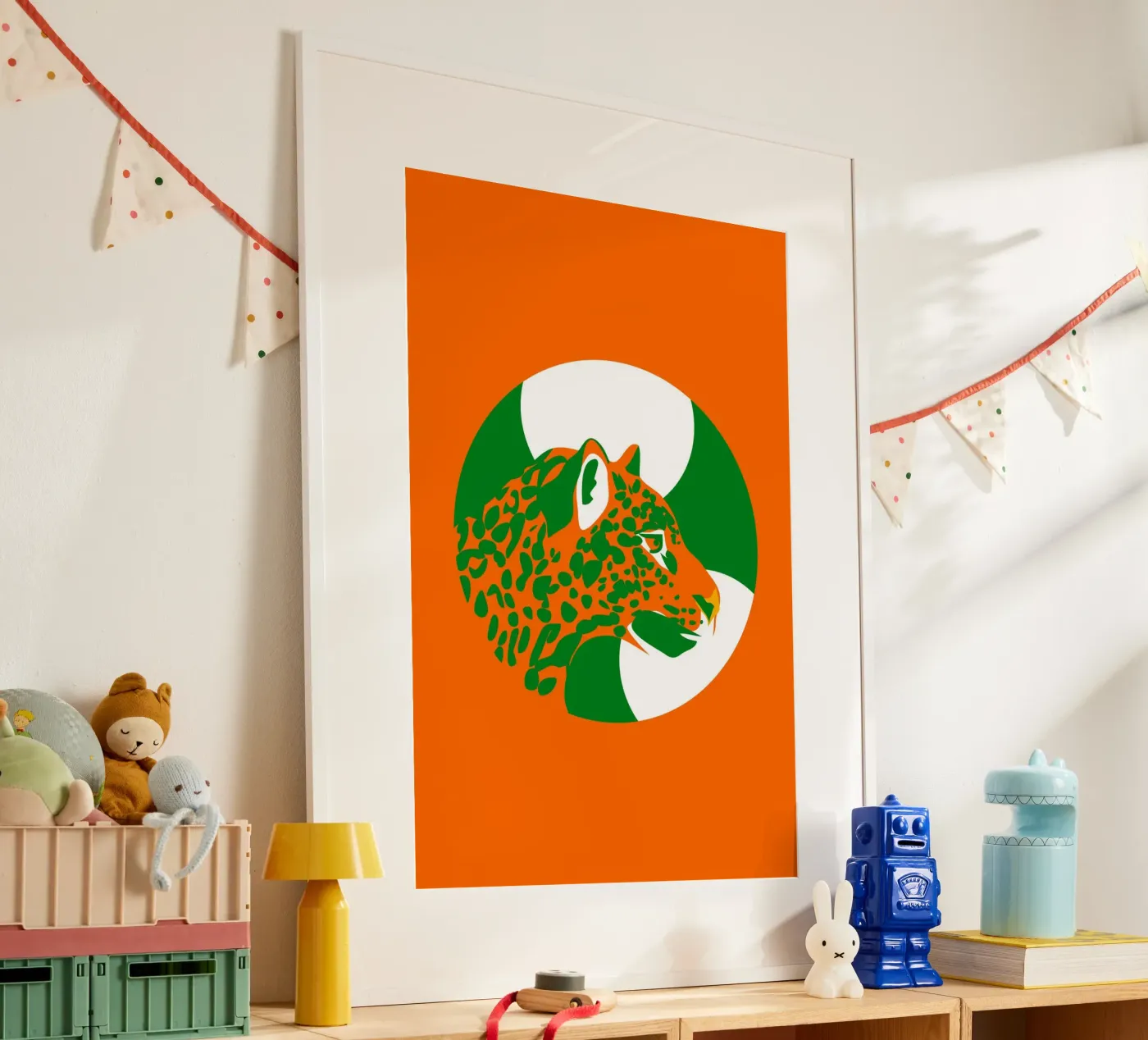 Jaguar Dot poster by Mariery Young