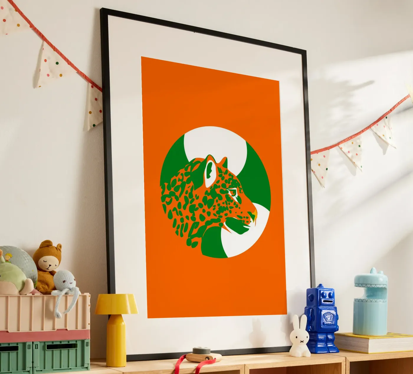 Jaguar Dot poster by Mariery Young