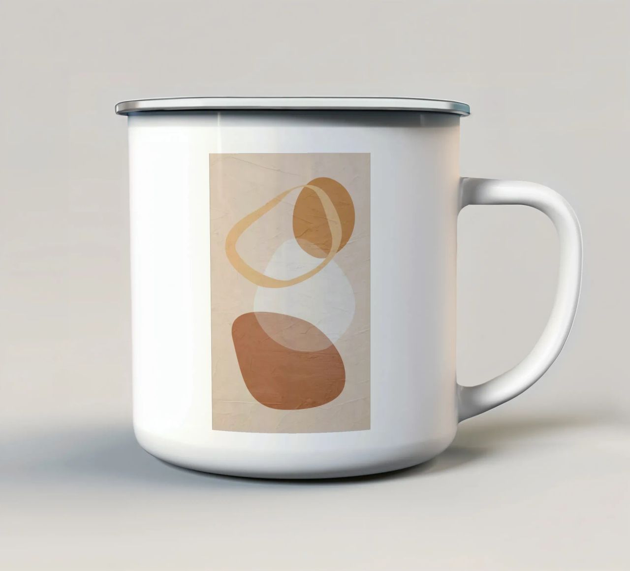 forme astratte forme geometriche tazza in smalto da Purrfect Whiskers Art