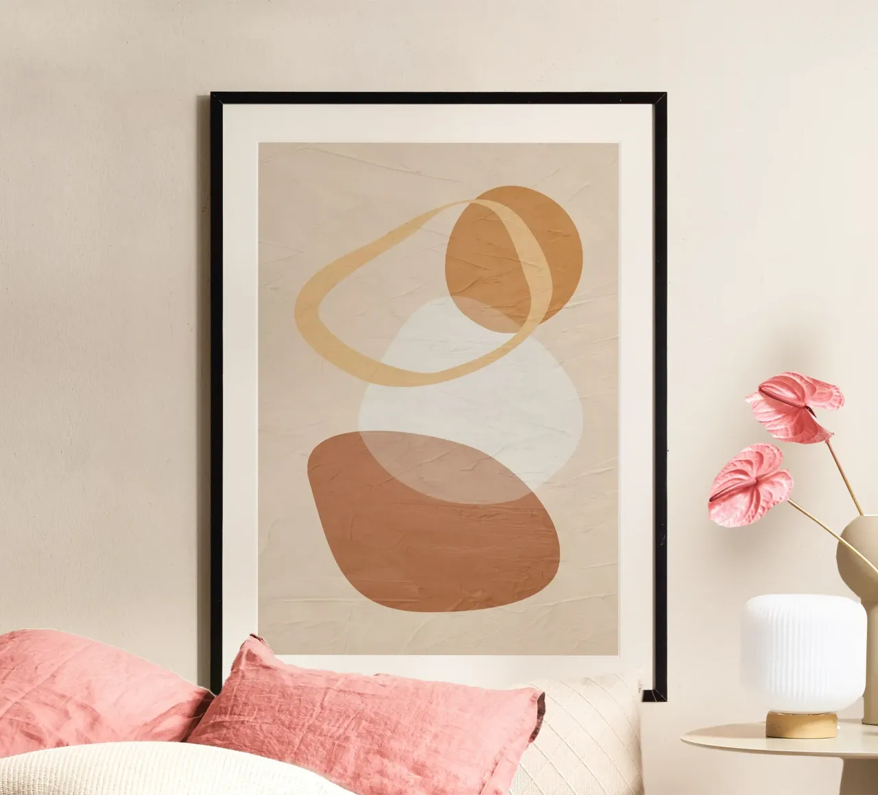 forme astratte forme geometriche poster con telaio in plastica da Purrfect Whiskers Art