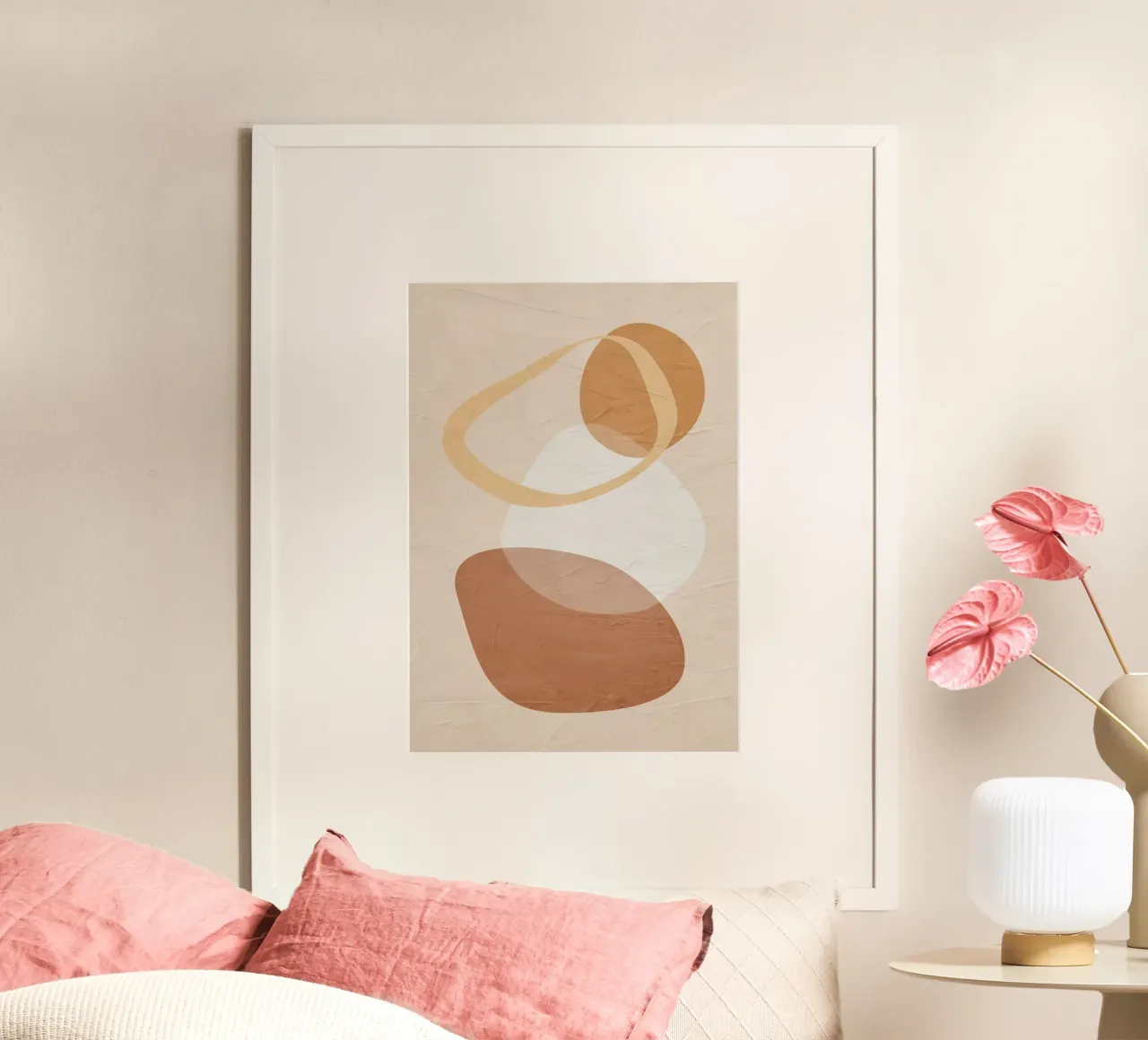 forme astratte forme geometriche poster con telaio in plastica da Purrfect Whiskers Art