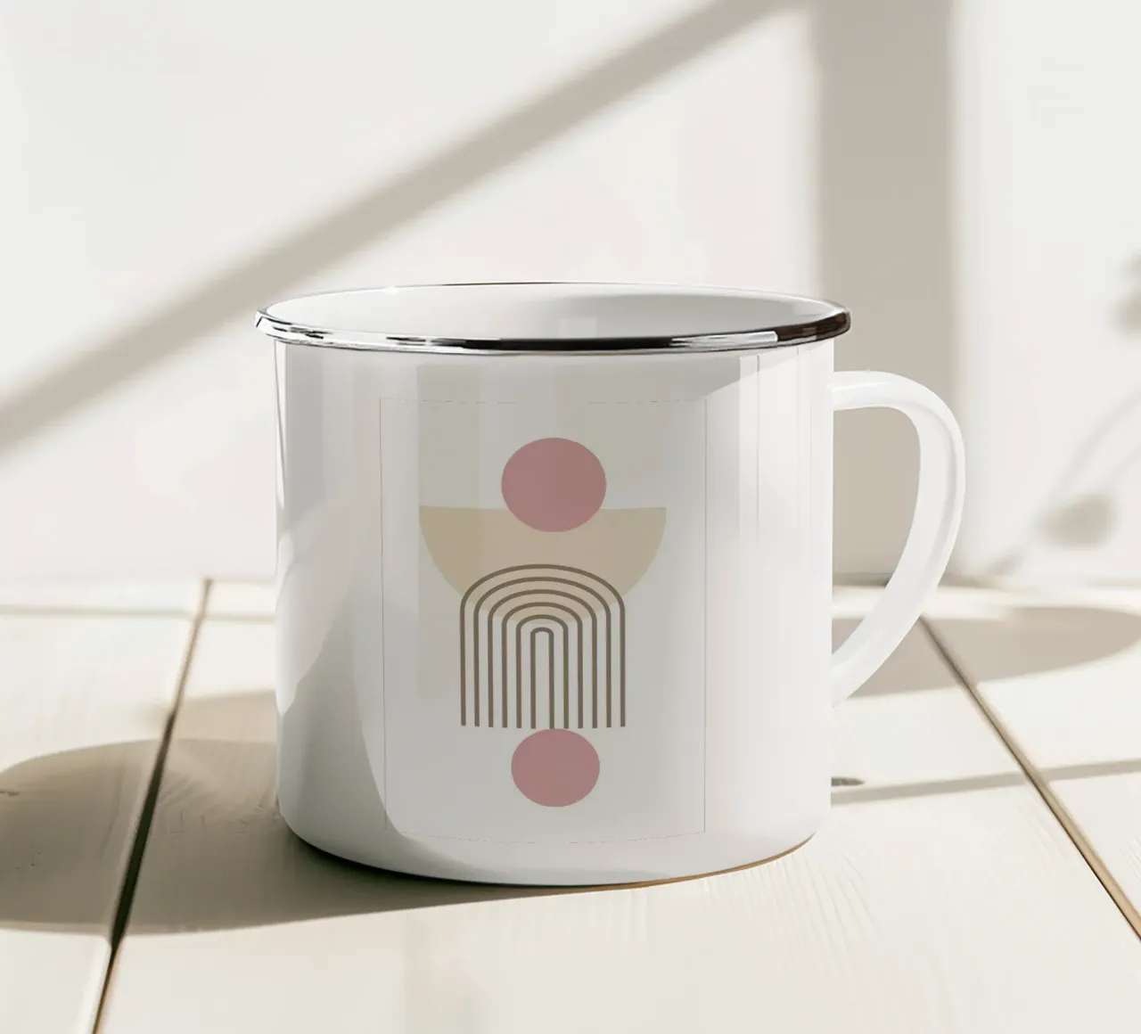 cerchio semicerchio arco tazza in smalto da Purrfect Whiskers Art