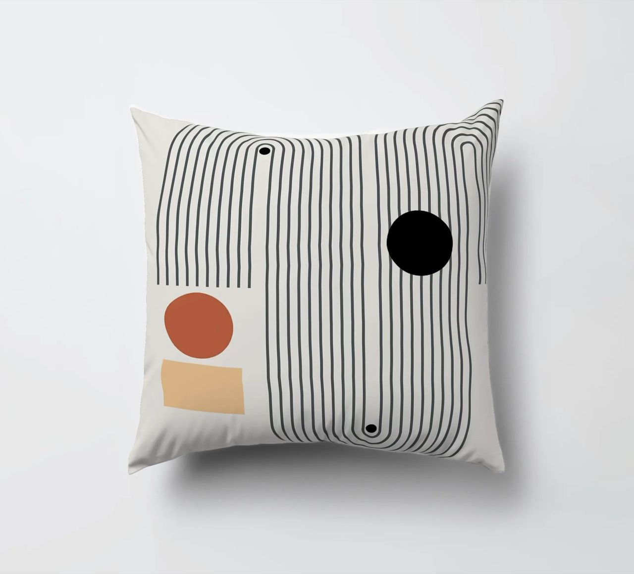 forme geometriche modelli di linee cerchi archi cuscino da Purrfect Whiskers Art