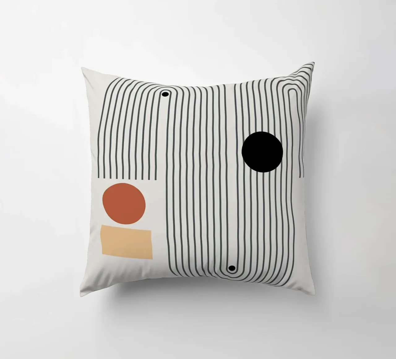 Geometrische Formen Linienmuster Kreise Bögen Kissen von Purrfect Whiskers Art