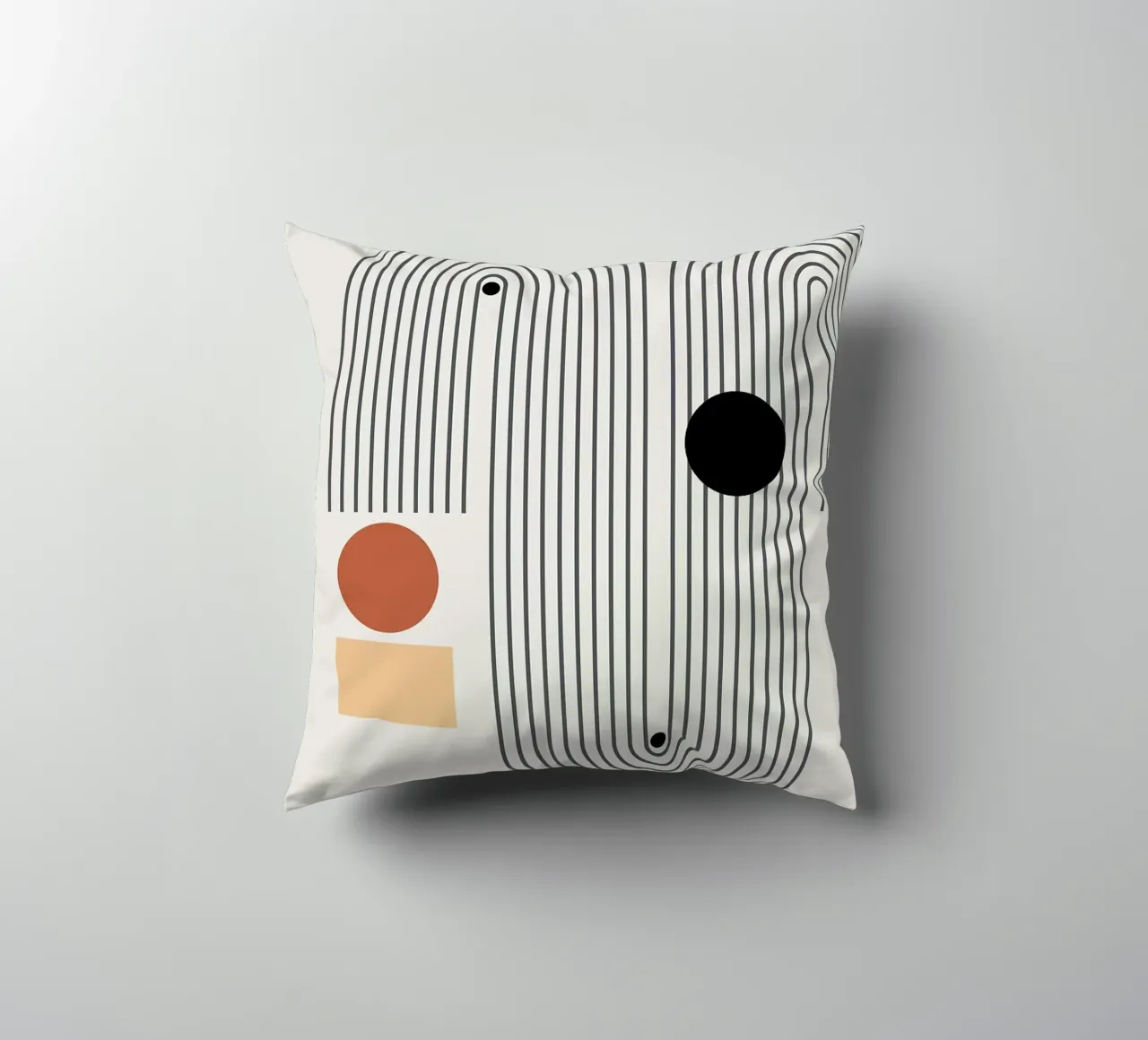 Geometrische Formen Linienmuster Kreise Bögen Kissen von Purrfect Whiskers Art