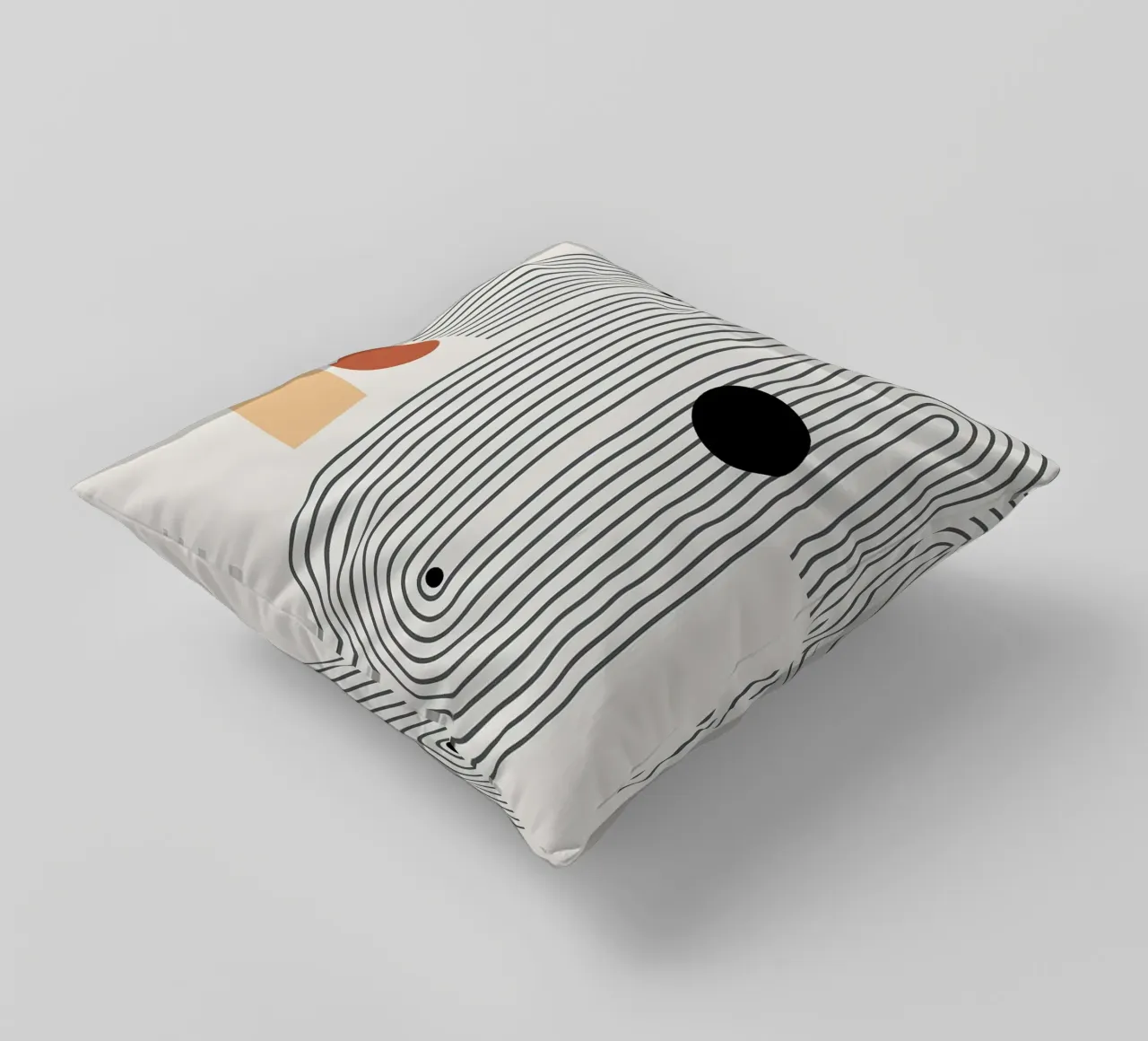 Geometrische Formen Linienmuster Kreise Bögen Kissen von Purrfect Whiskers Art