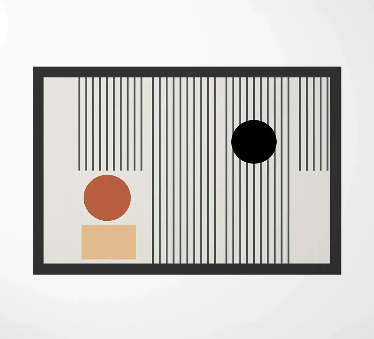 Geometrische Formen Linienmuster Kreise Bögen Fußmatte von Purrfect Whiskers Art