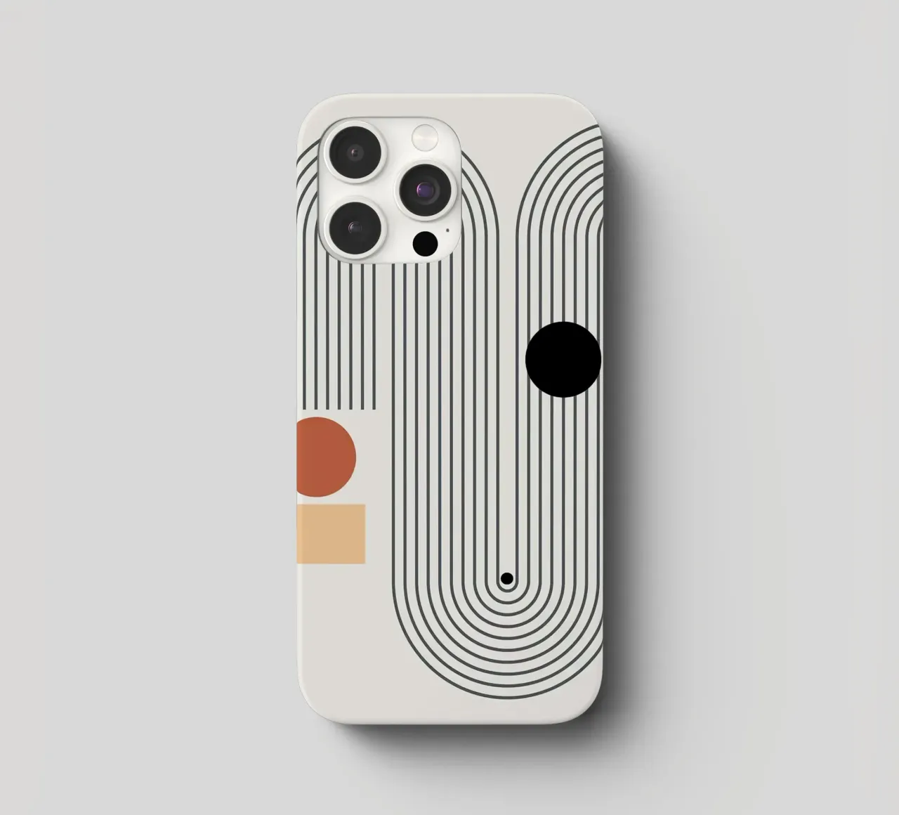 geometric shapes line patterns circles arcs iphone case by Purrfect Whiskers Art