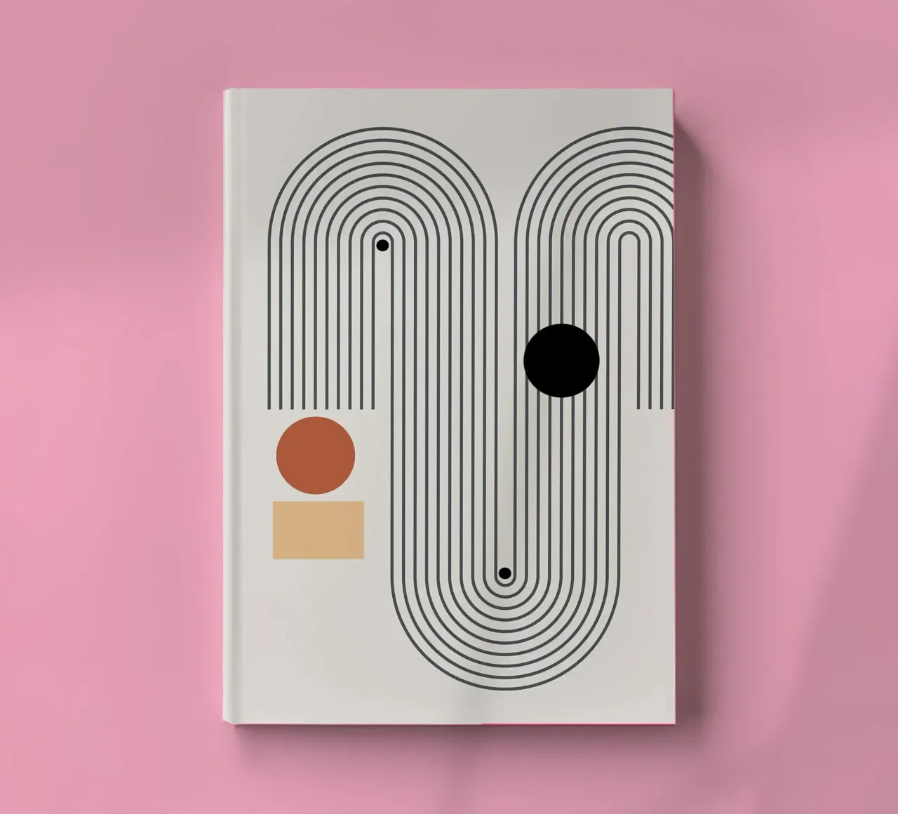 formas geométricas líneas círculos arcos cuaderno de Purrfect Whiskers Art