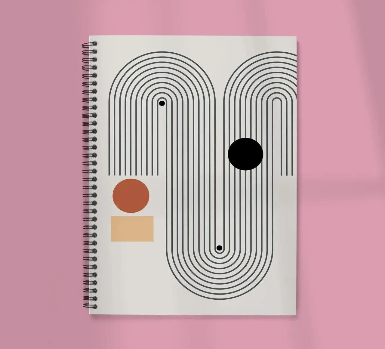 Geometrische Formen Linienmuster Kreise Bögen Ringbuch von Purrfect Whiskers Art