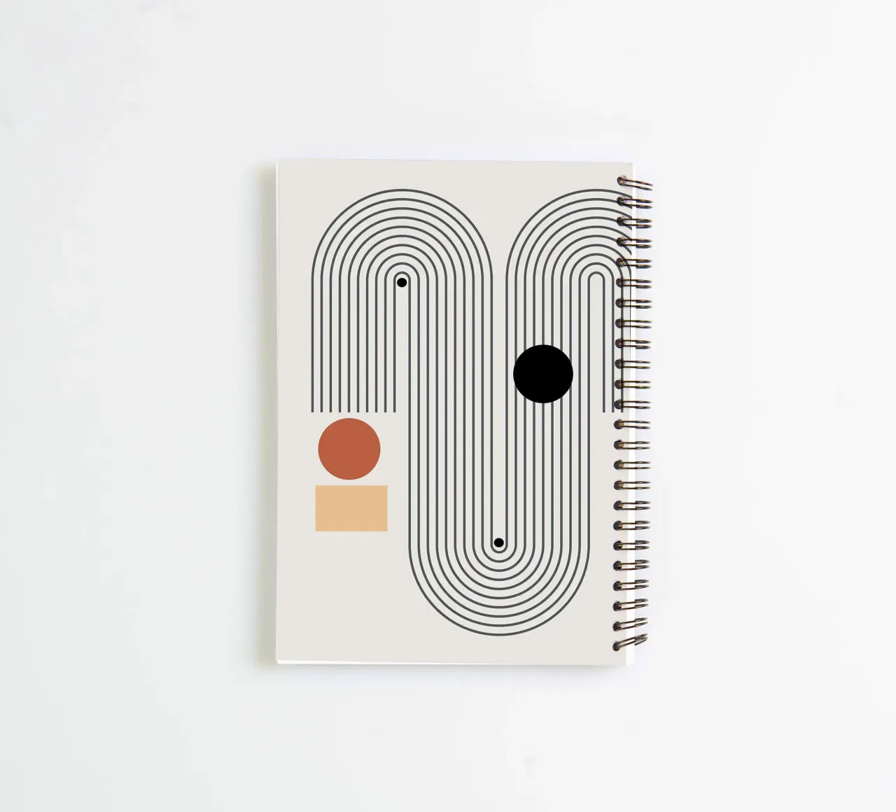 forme geometriche modelli di linee cerchi archi diario ad anelli da Purrfect Whiskers Art