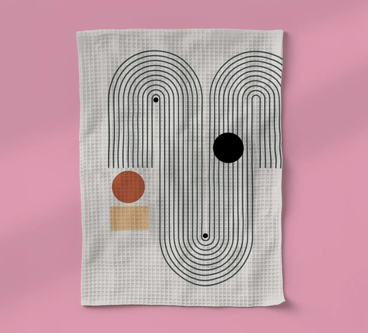 Geometrische Formen Linienmuster Kreise Bögen Geschirrtuch von Purrfect Whiskers Art