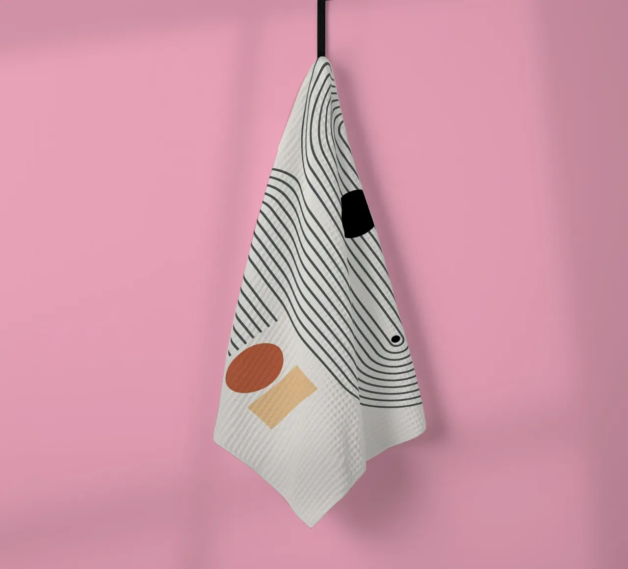 Geometrische Formen Linienmuster Kreise Bögen Geschirrtuch von Purrfect Whiskers Art