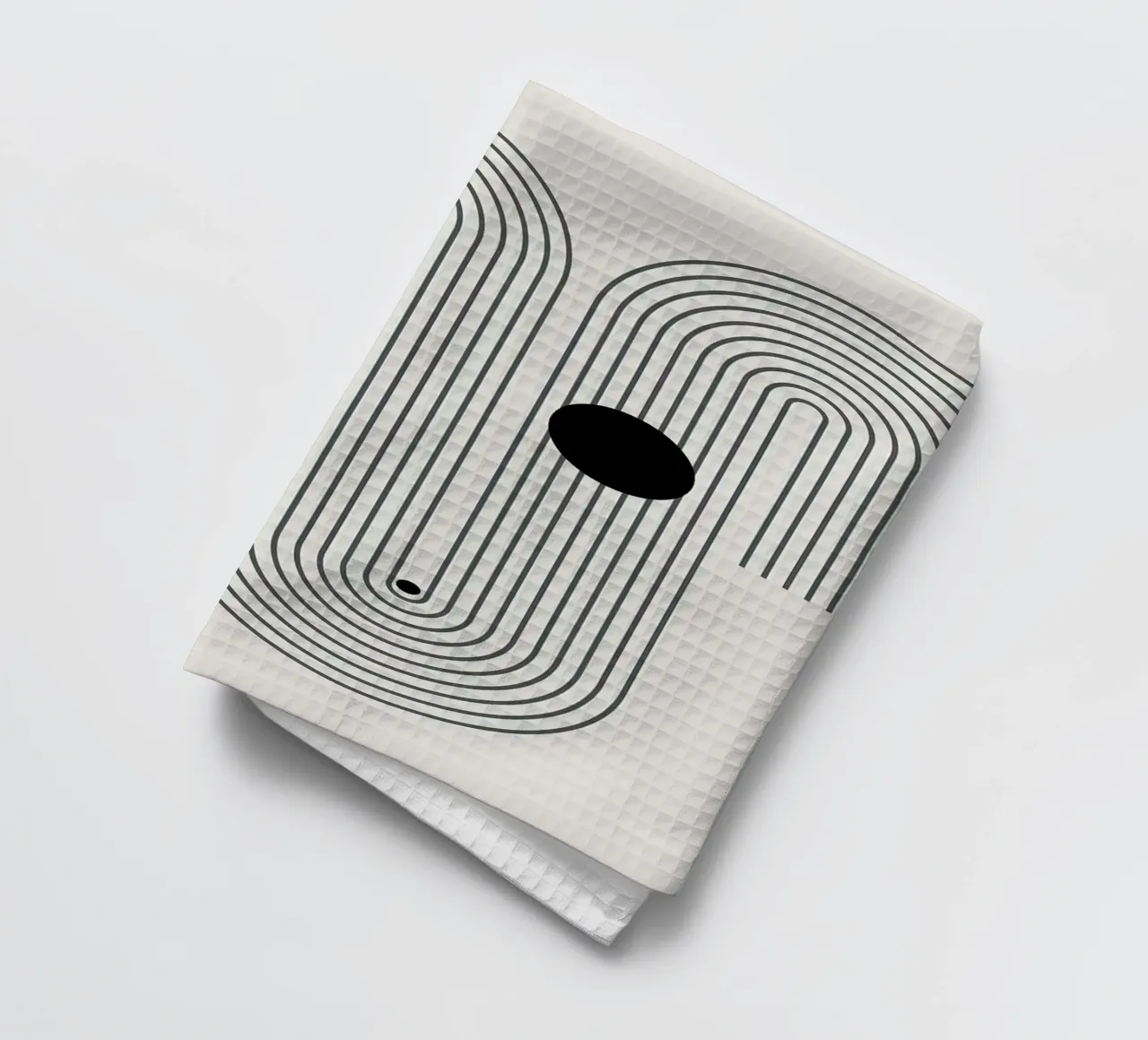 Geometrische Formen Linienmuster Kreise Bögen Geschirrtuch von Purrfect Whiskers Art