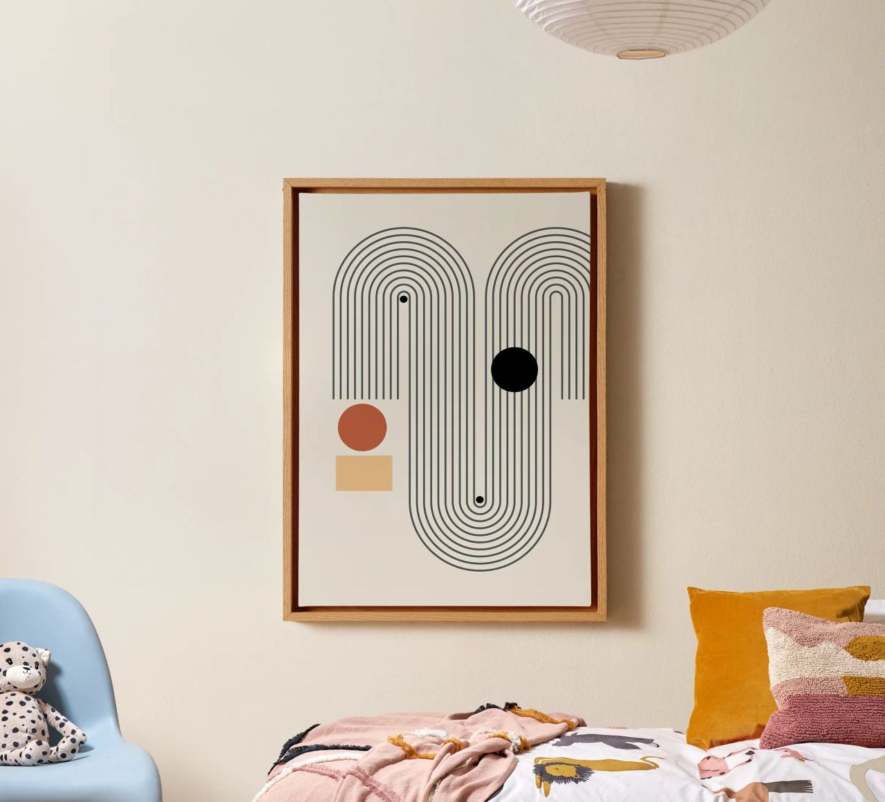 geometric shapes line patterns circles arcs canvas by Purrfect Whiskers Art