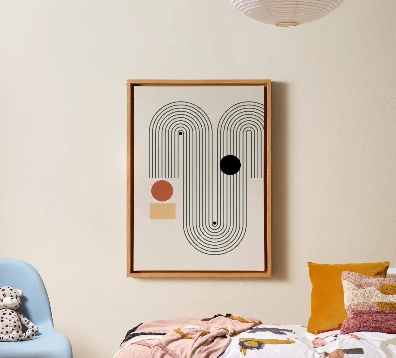 Geometrische Formen Linienmuster Kreise Bögen Leinwand von Purrfect Whiskers Art