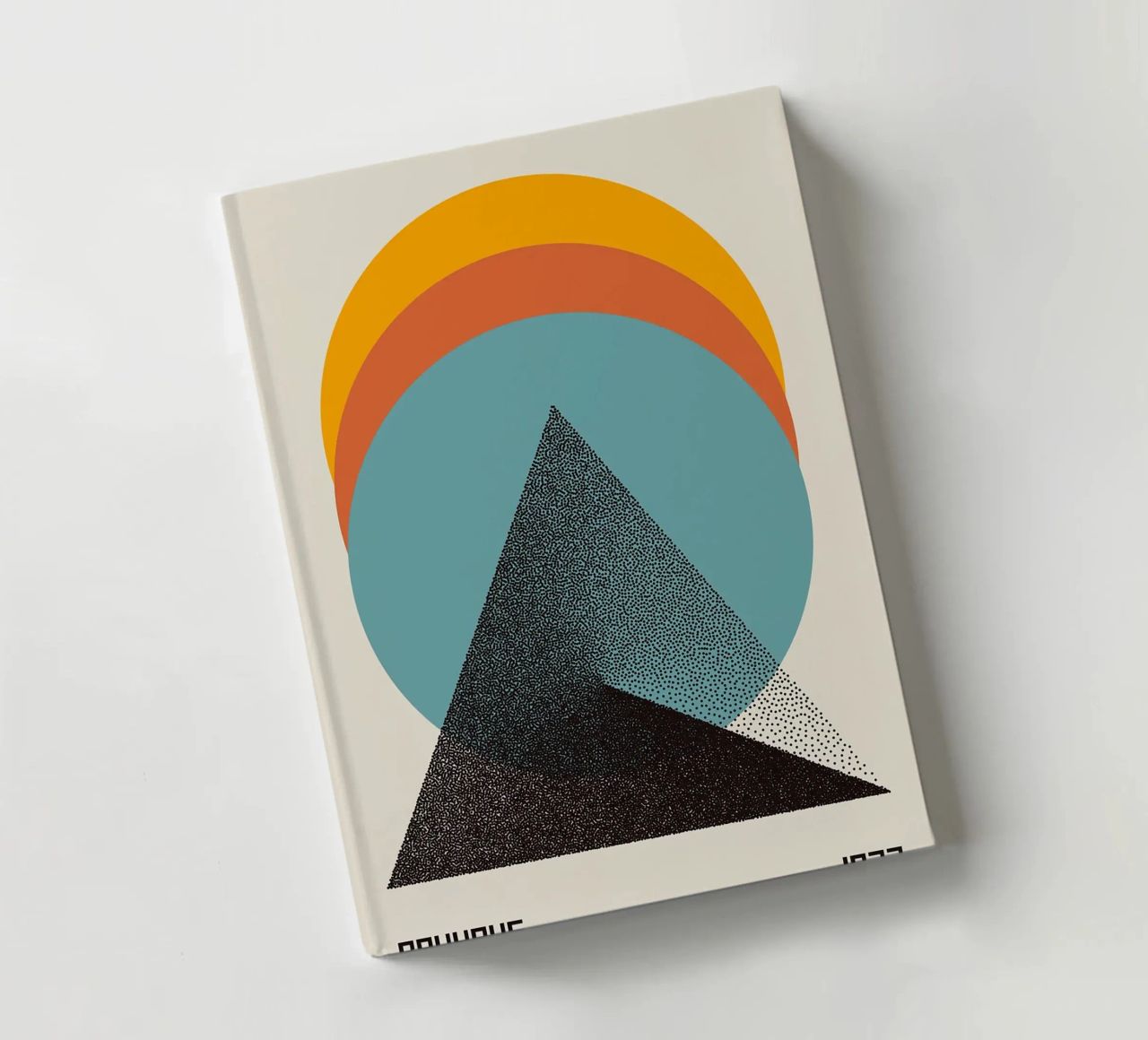 triangle circle shapes geometry notebook by Purrfect Whiskers Art