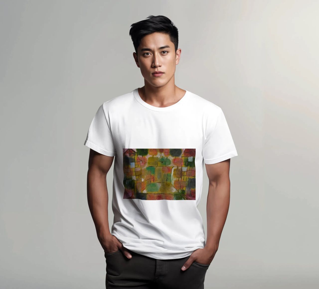 Paul Klee – Tree and Architecture: Rhythms 1920 t-shirt by Wirla