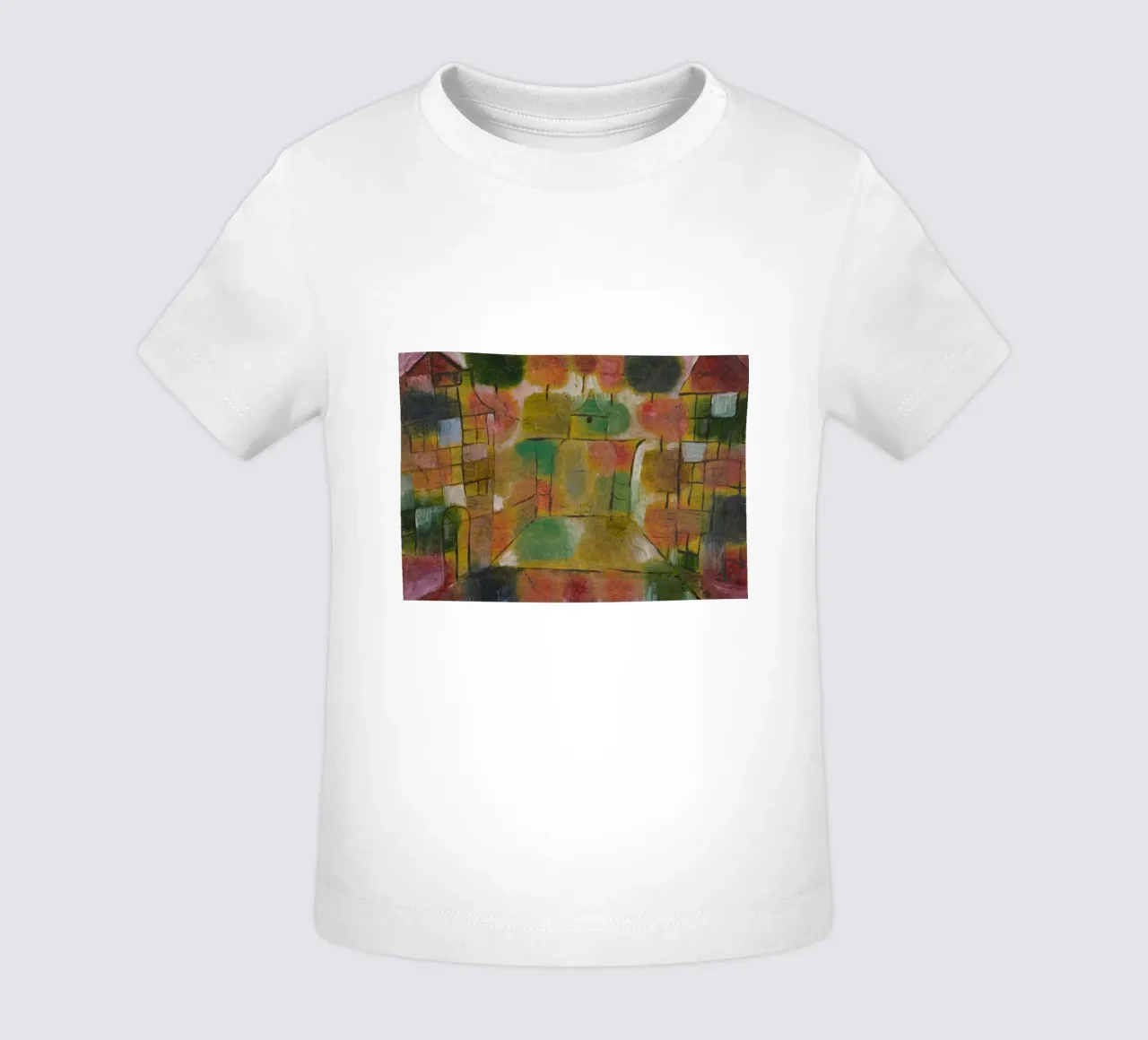 Paul Klee - Arbre et architecture : Rythmes 1920 t-shirt pour bébé de Wirla