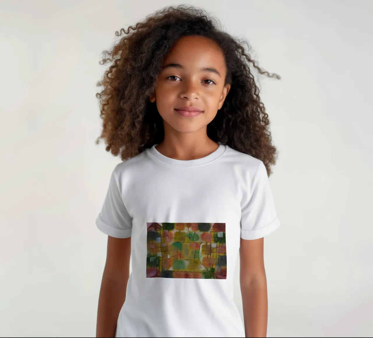 Paul Klee – Tree and Architecture: Rhythms 1920 kids t-shirt by Wirla