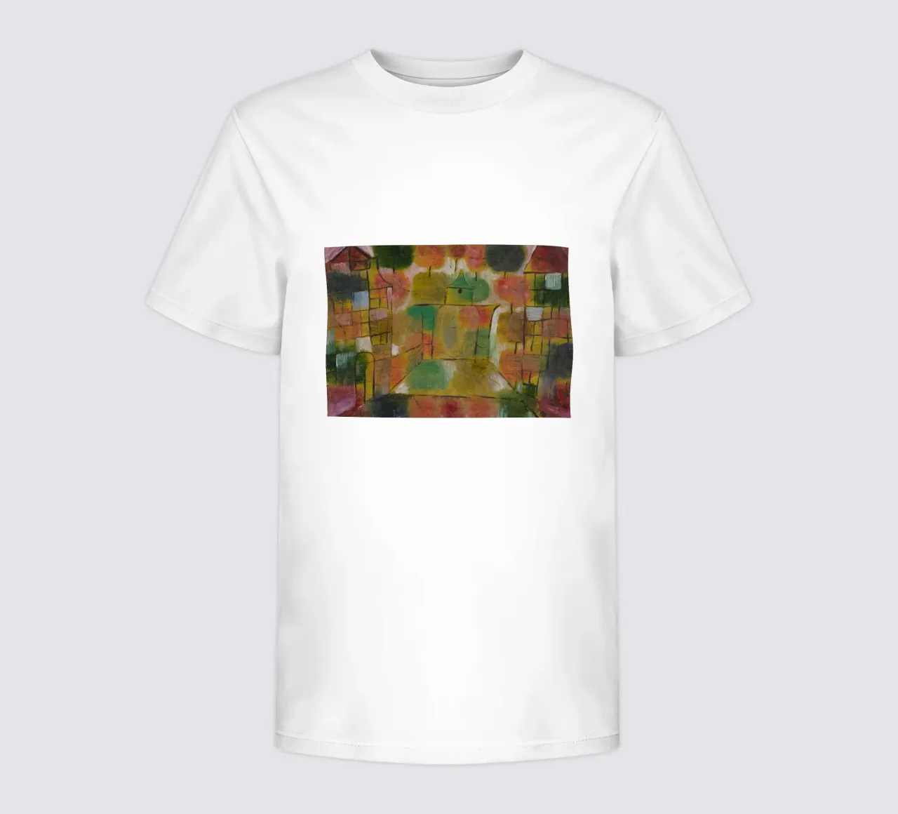 Paul Klee – Tree and Architecture: Rhythms 1920 kids t-shirt by Wirla