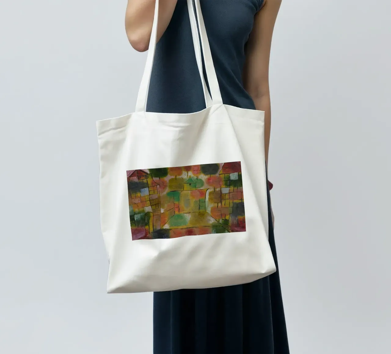 Paul Klee – Tree and Architecture: Rhythms 1920 tote bag by Wirla