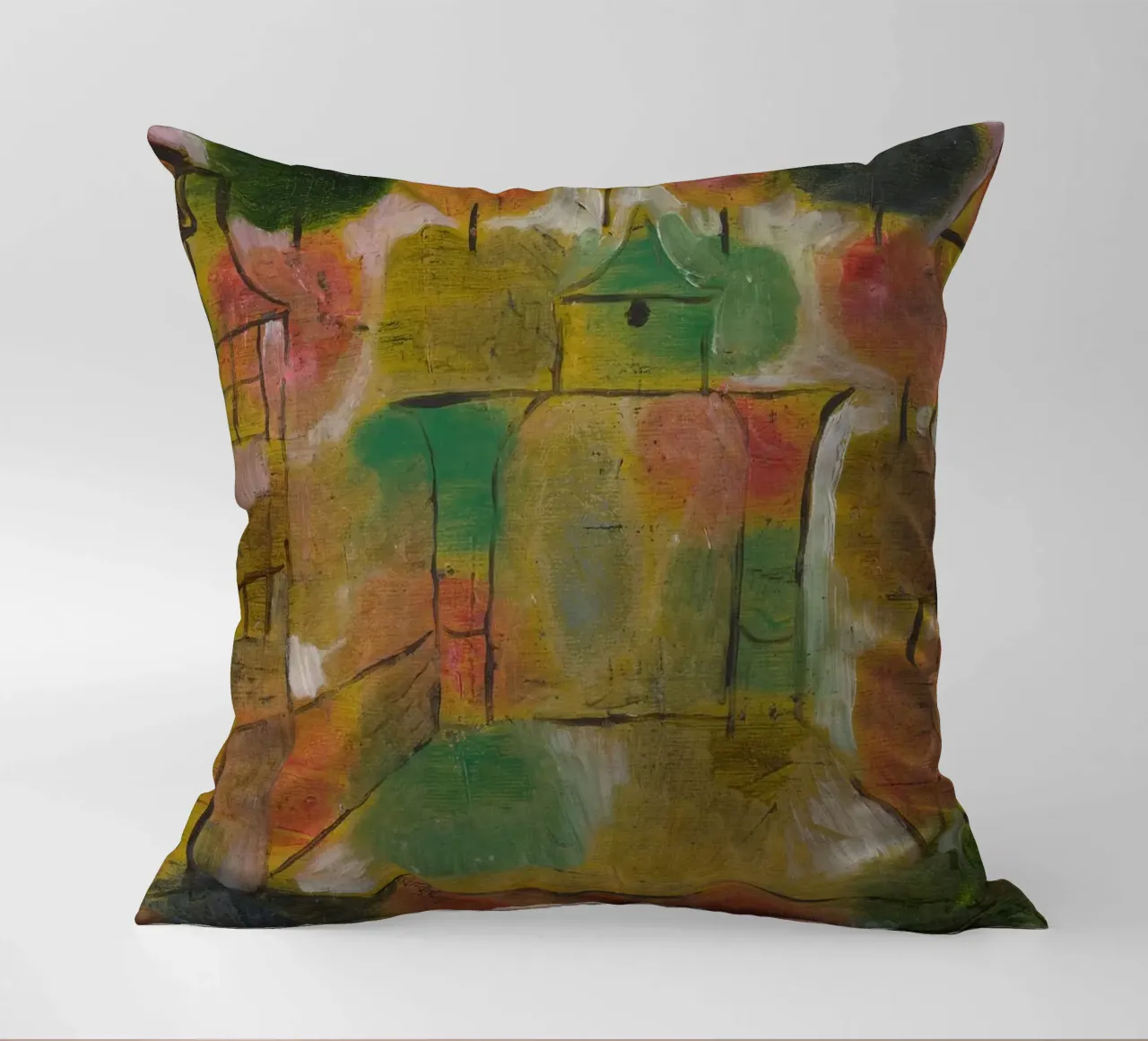 Paul Klee - Arbre et architecture : Rythmes 1920 coussin de Wirla
