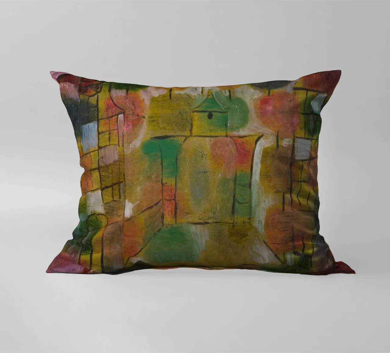 Paul Klee - Arbre et architecture : Rythmes 1920 coussin de Wirla