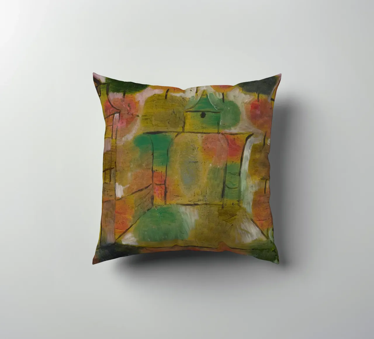 Paul Klee - Arbre et architecture : Rythmes 1920 coussin de Wirla