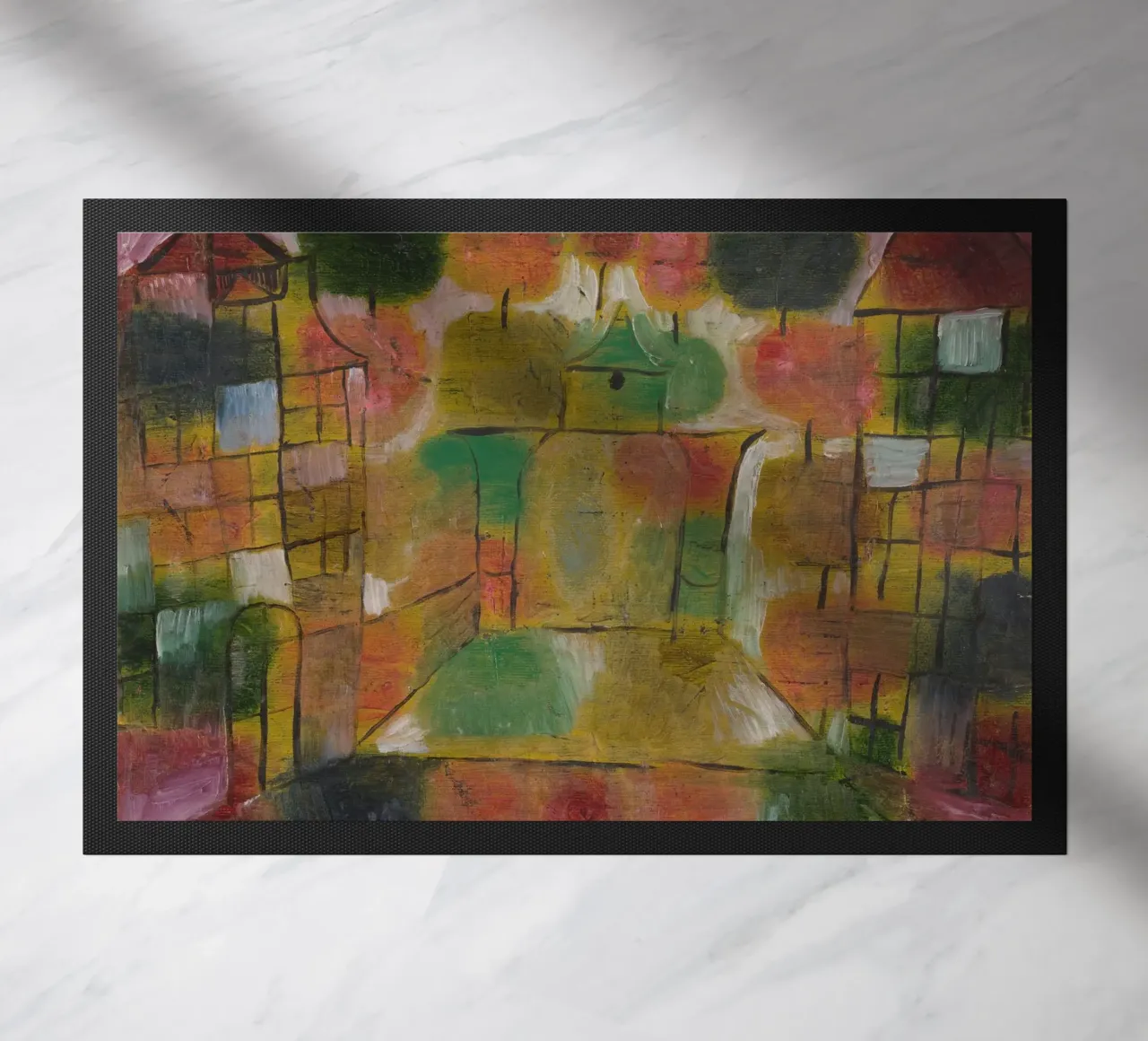 Paul Klee – Tree and Architecture: Rhythms 1920 doormat by Wirla