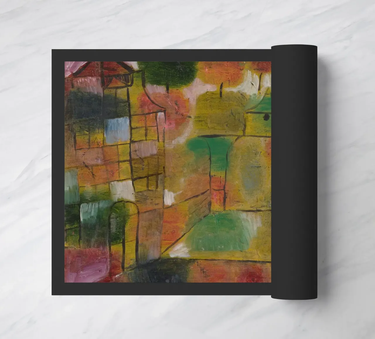 Paul Klee – Tree and Architecture: Rhythms 1920 doormat by Wirla