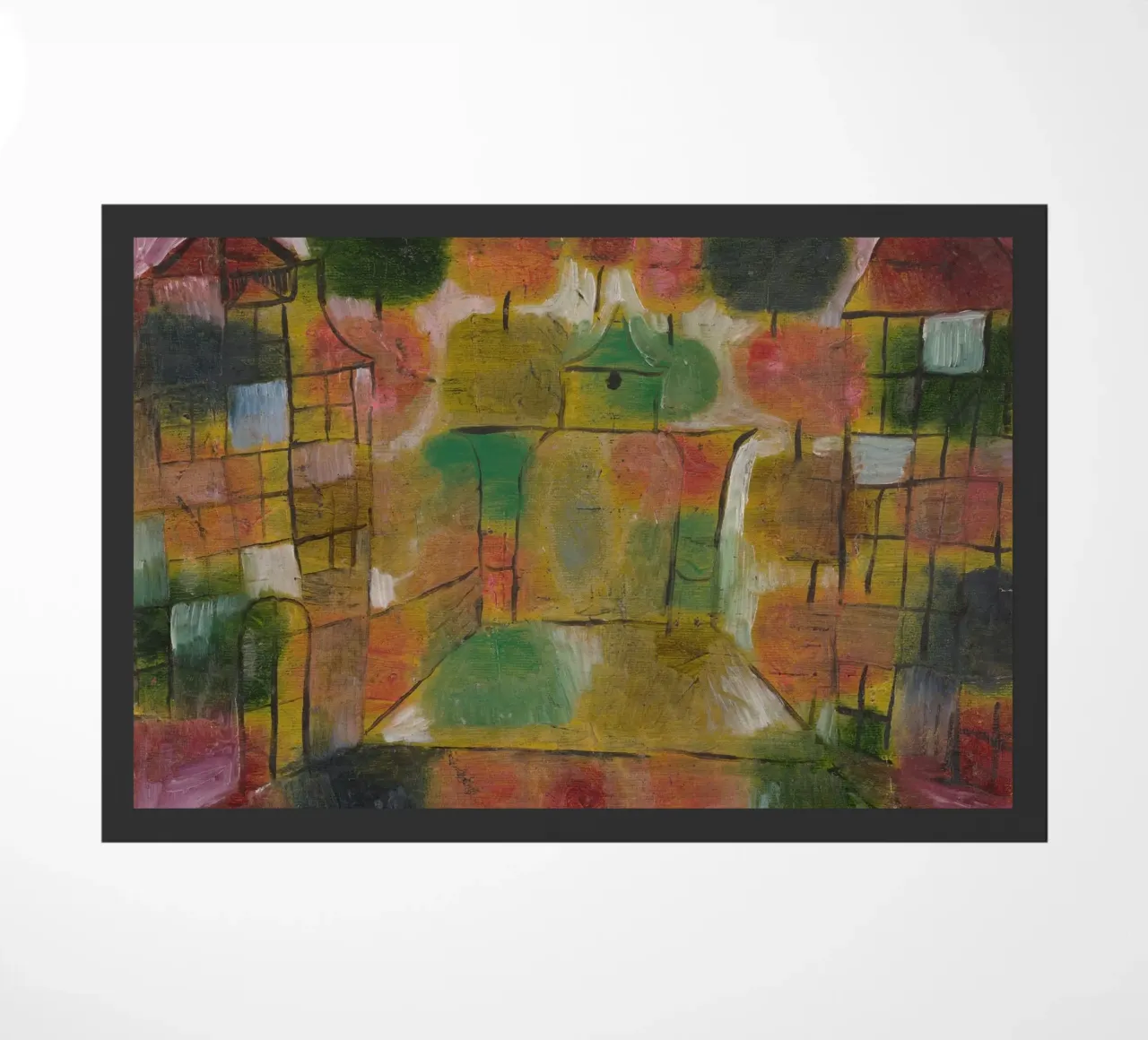 Paul Klee – Tree and Architecture: Rhythms 1920 doormat by Wirla