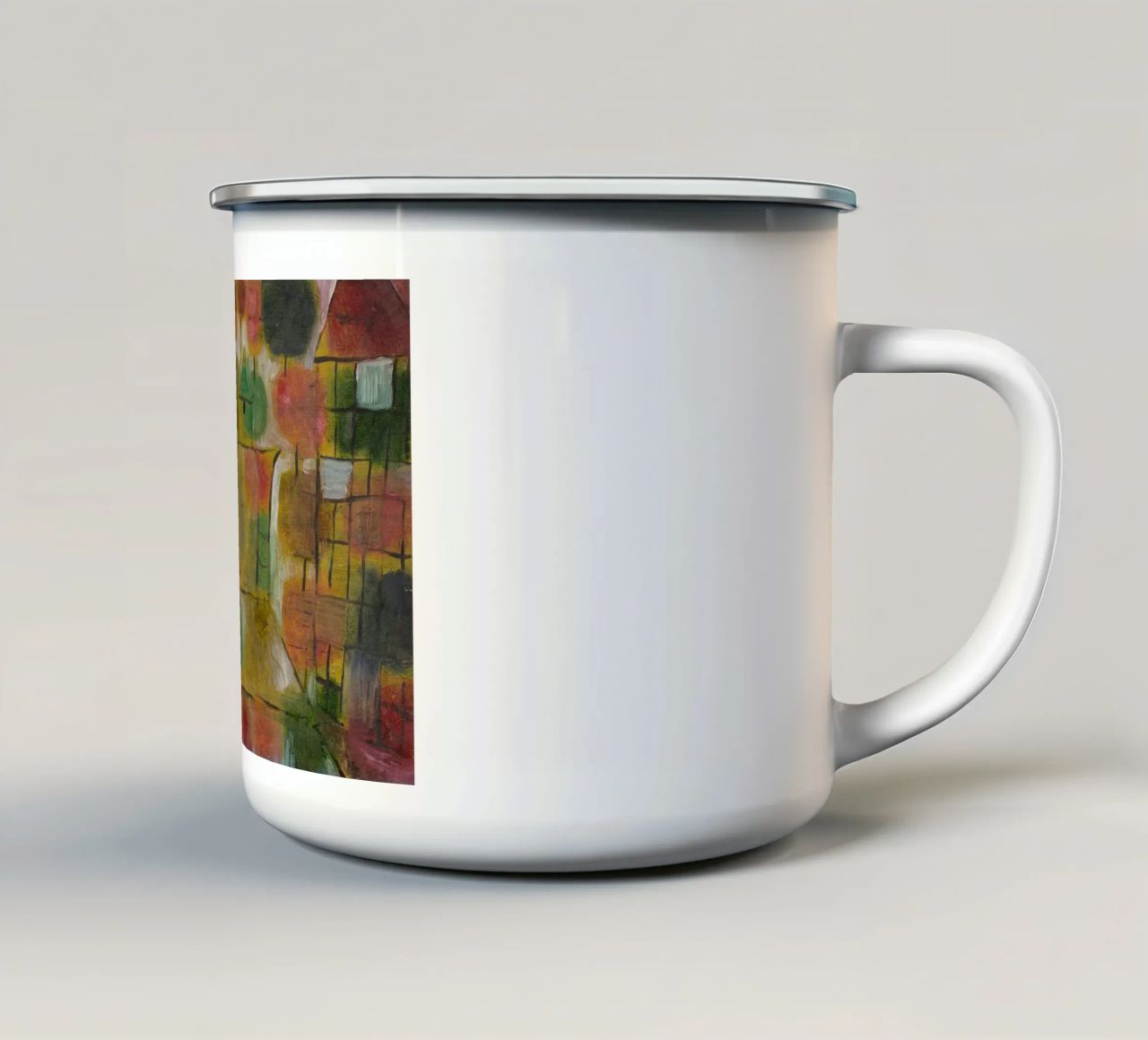 Paul Klee - Albero e architettura: Ritmi 1920 tazza in smalto da Wirla