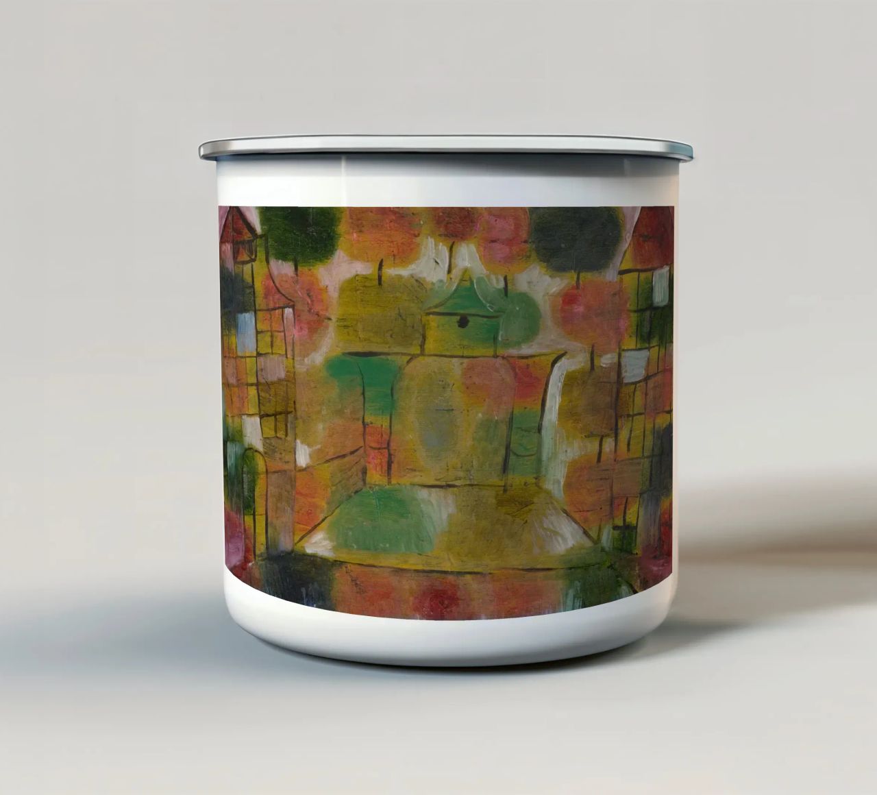 Paul Klee - Albero e architettura: Ritmi 1920 tazza in smalto da Wirla