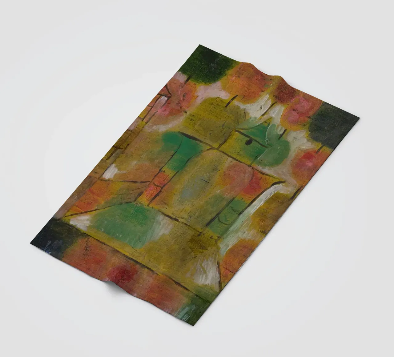 Paul Klee – Tree and Architecture: Rhythms 1920 fleece blanket by Wirla