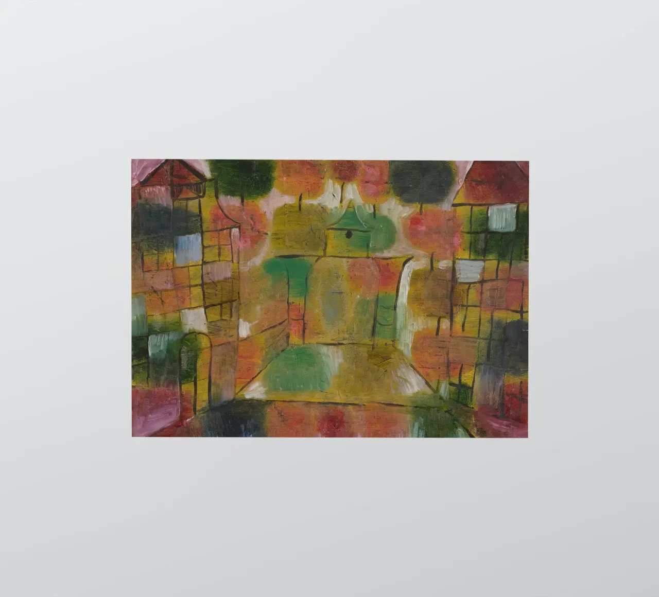 Paul Klee - Arbre et architecture : Rythmes 1920 autocollant de Wirla