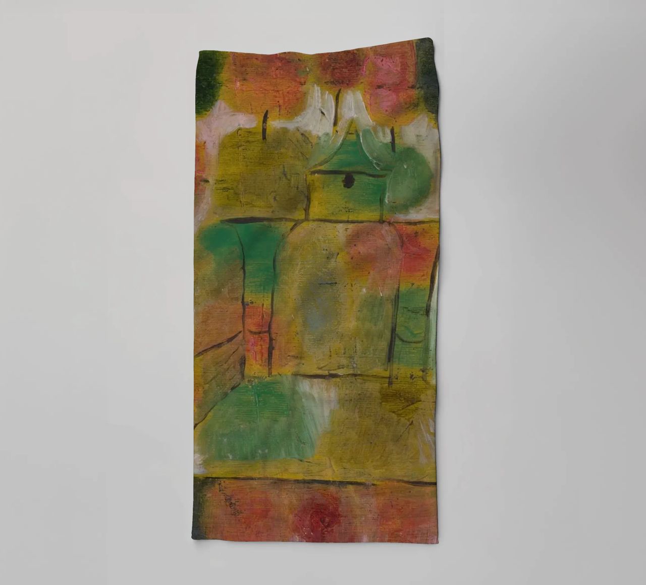 Paul Klee – Tree and Architecture: Rhythms 1920 towel by Wirla