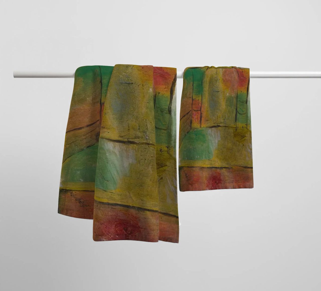 Paul Klee – Tree and Architecture: Rhythms 1920 towel by Wirla