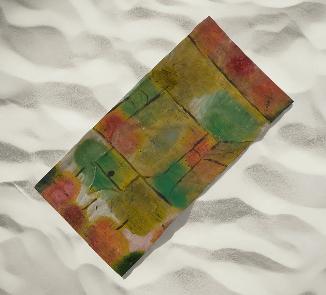 Paul Klee – Tree and Architecture: Rhythms 1920 beach towel by Wirla