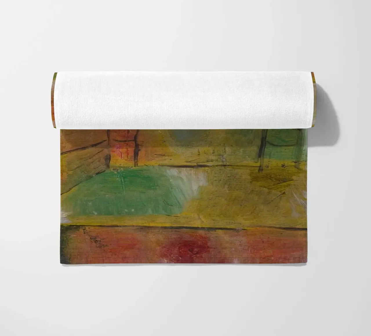 Paul Klee – Tree and Architecture: Rhythms 1920 beach towel by Wirla