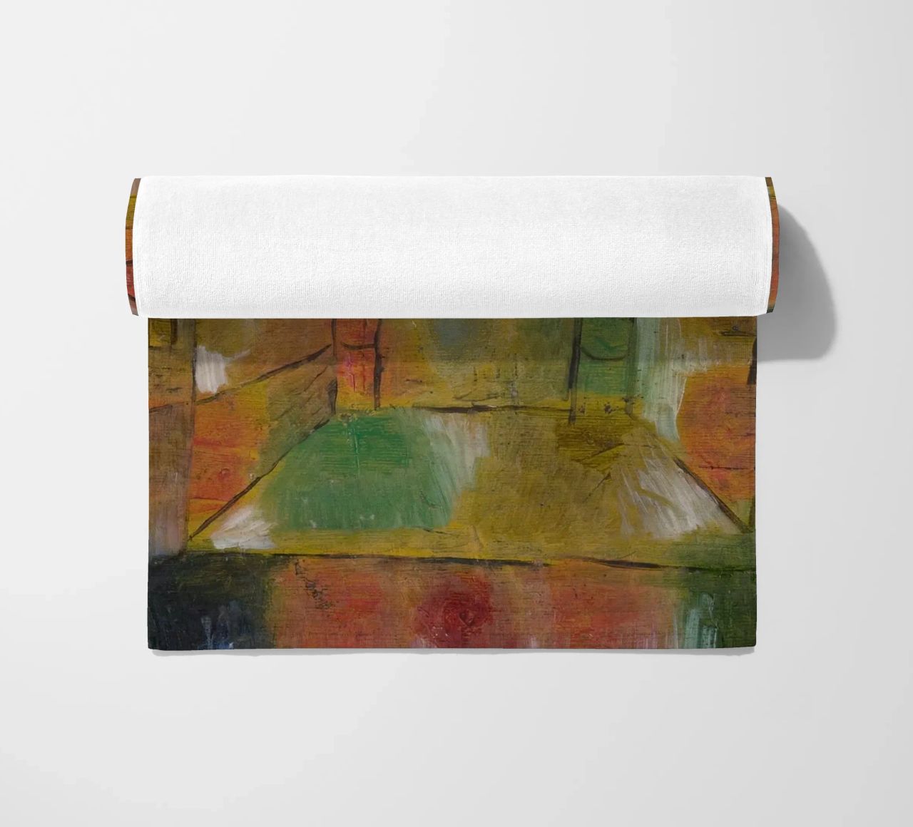 Paul Klee – Tree and Architecture: Rhythms 1920 beach towel by Wirla