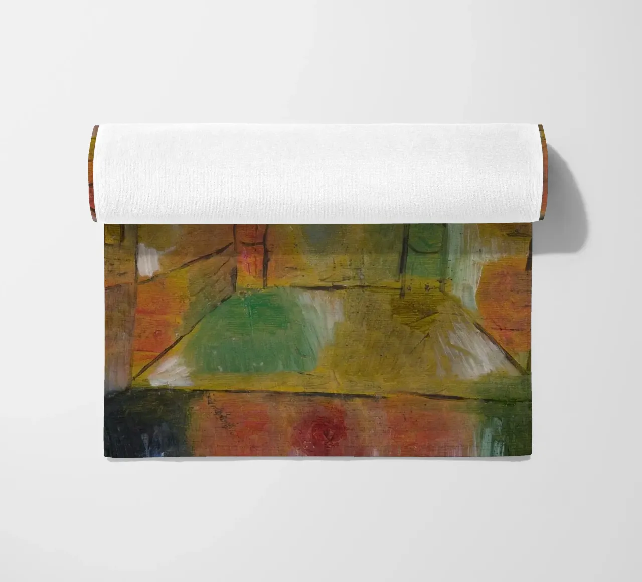 Paul Klee – Tree and Architecture: Rhythms 1920 beach towel by Wirla
