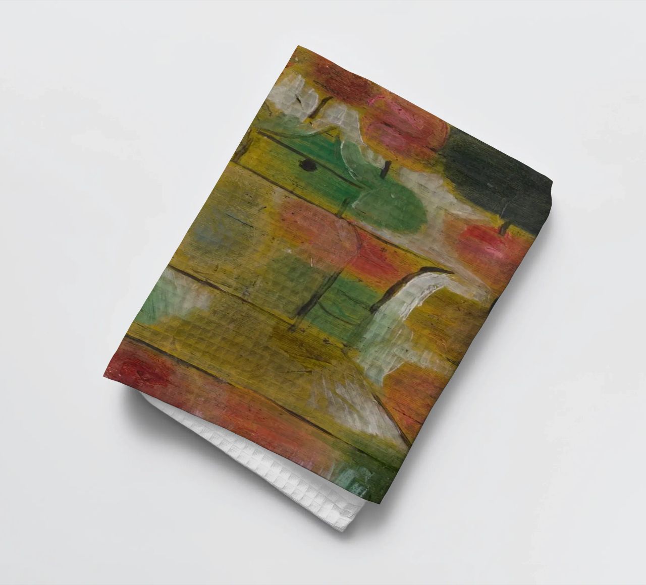 Paul Klee – Tree and Architecture: Rhythms 1920 tea towel by Wirla