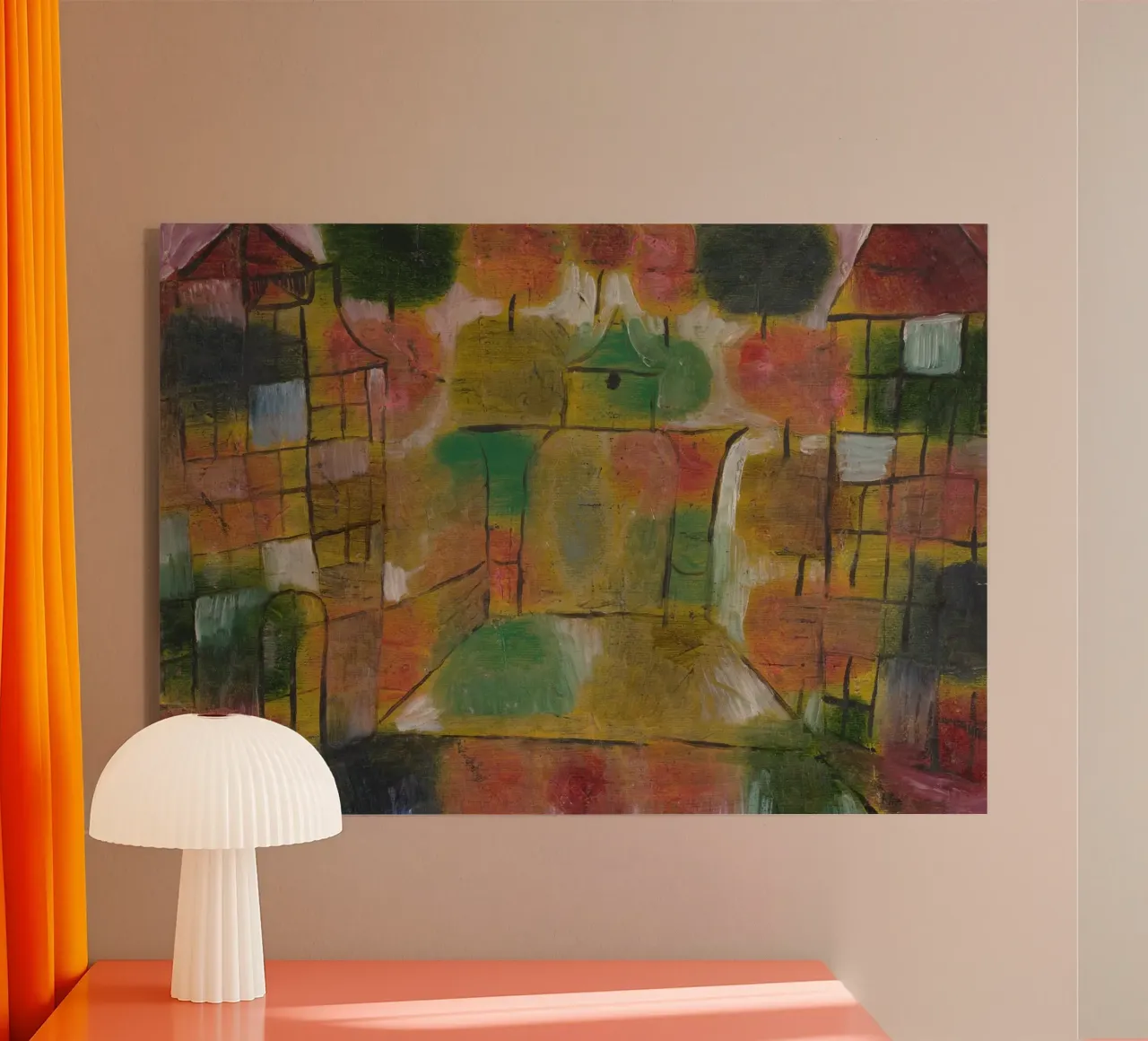 Paul Klee - Albero e architettura: Ritmi 1920 plexiglass da Wirla